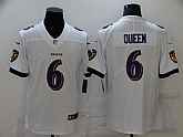 Nike Ravens 6 Patrick Queen White Vapor Untouchable Limited Jersey,baseball caps,new era cap wholesale,wholesale hats